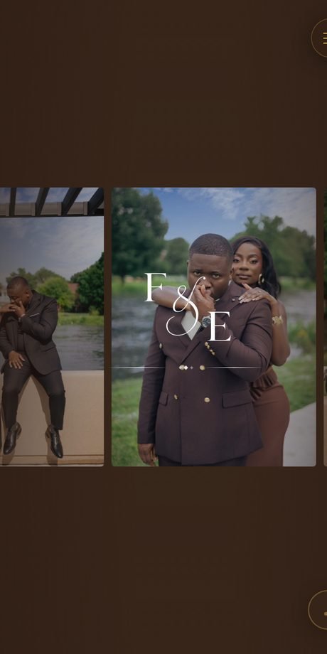 Fosu & Erica — bespoke wedding site on mobile